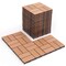 Costway 18/36 PCS Interlocking Deck Tiles 12" x 12" Waterproof All Weather Flooring Covering Brown